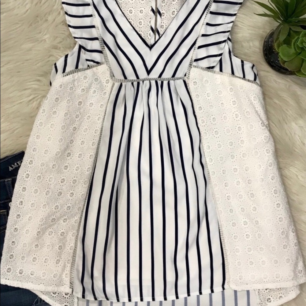 Doe & Rae crochet striped top